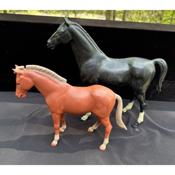 Rare Vintage Louis Marx Thunderbolt & Poncho 1960's Best Of the West Horses - Picture 5 of 12